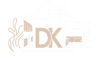 New logo of dream kitchen and bath in white color
