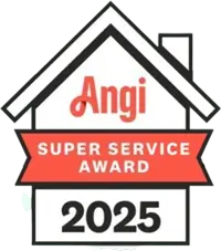 Angi Super Service Award 2025 badge